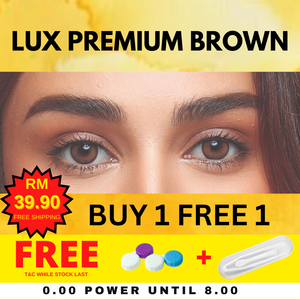 PHANTASEE [BUY 1 FREE 1] LUX PREMIUM BROWN 14MM