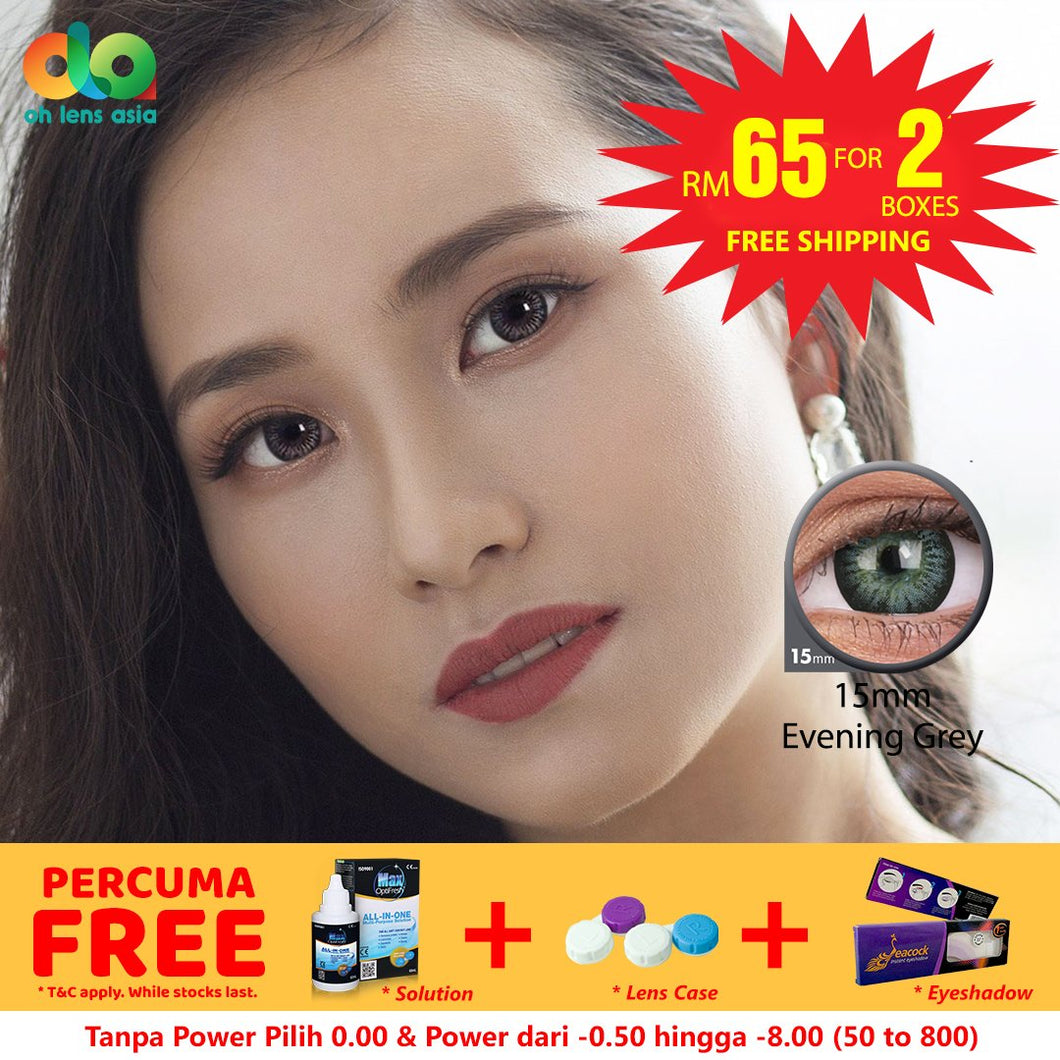 [BUY 1 FREE 1] ColourVUE Big Eyes Evening Grey 15mm