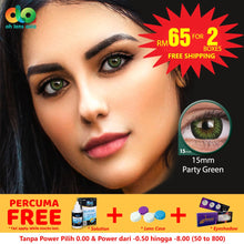 Load image into Gallery viewer, [BUY 1 FREE 1] ColourVUE Big Eyes Party Green 15mm
