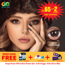 Load image into Gallery viewer, [BUY 1 FREE 1] ColourVUE Big Eyes Pretty Hazel 14mm
