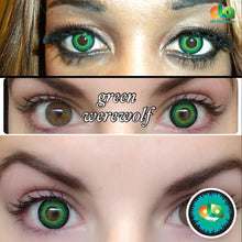 Load image into Gallery viewer, ColourVUE Crazy Lens Green Werewolf (Prescription)
