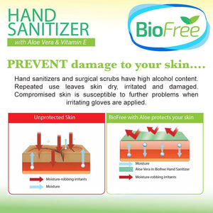 BioFree 50ml Hand Cleanser Aloe Vera & VItamin E (2pcs)