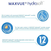 Load image into Gallery viewer, Maxvue Hydrosoft Monthly Disposable (2 Pcs)
